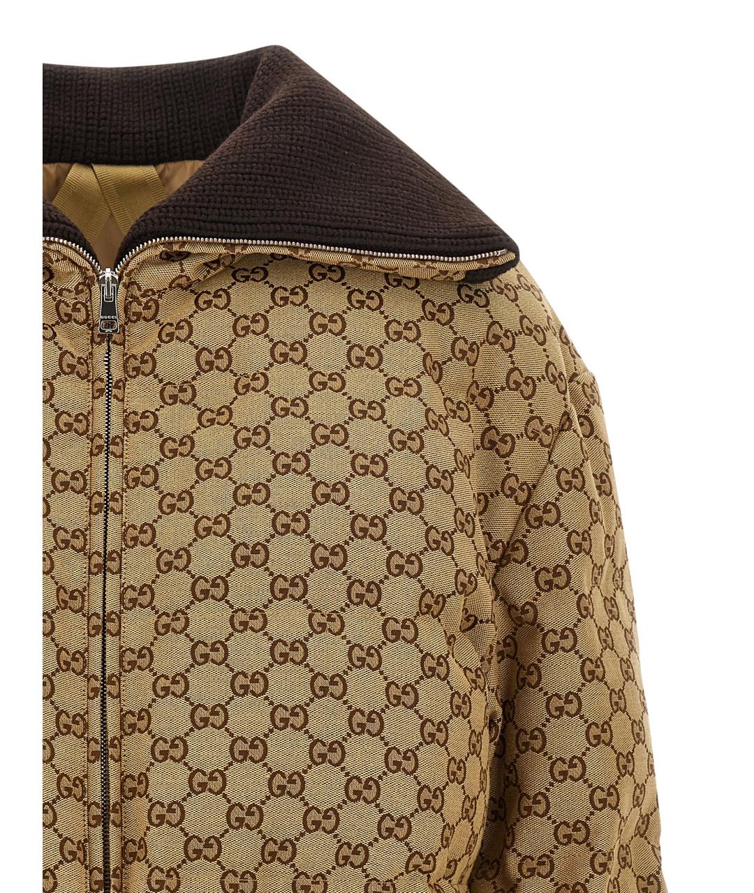 GUCCI Бежевый хлопковый пуховик, фото 3