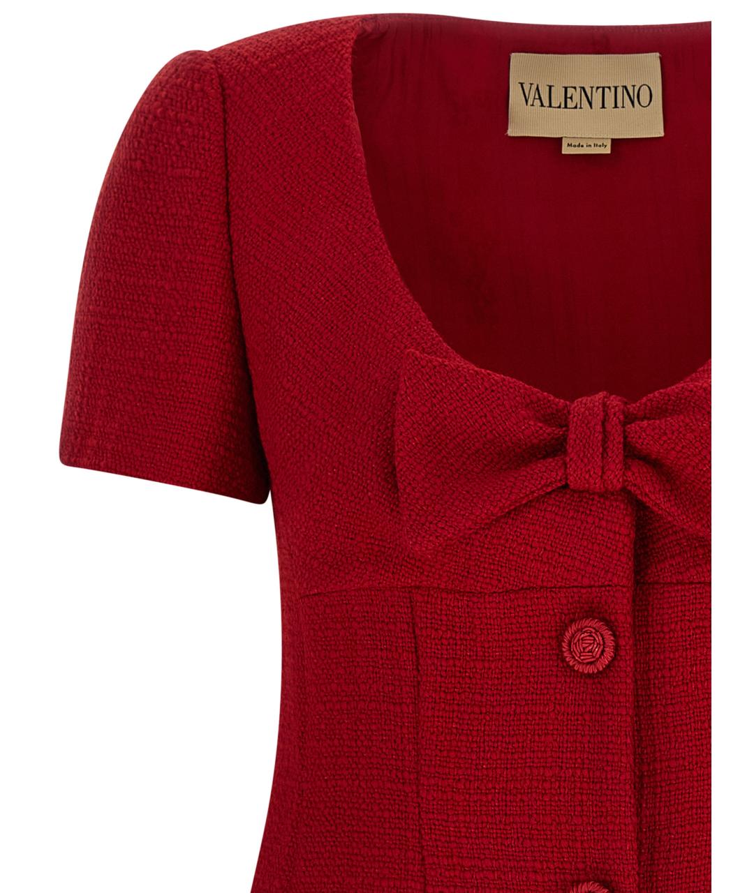 VALENTINO Красное шерстяное платье, фото 3