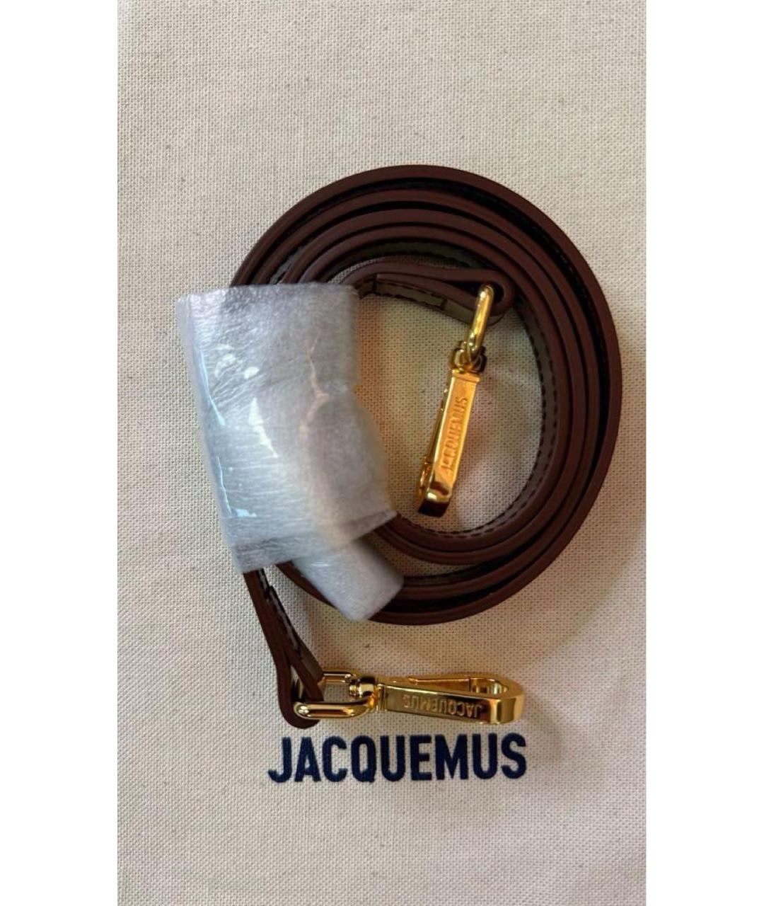 JACQUEMUS Коричневая кожаная сумка тоут, фото 6