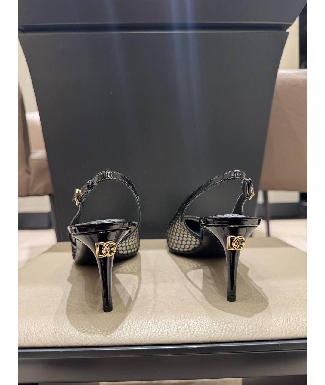 DOLCE&GABBANA Черные текстильные туфли, фото 4