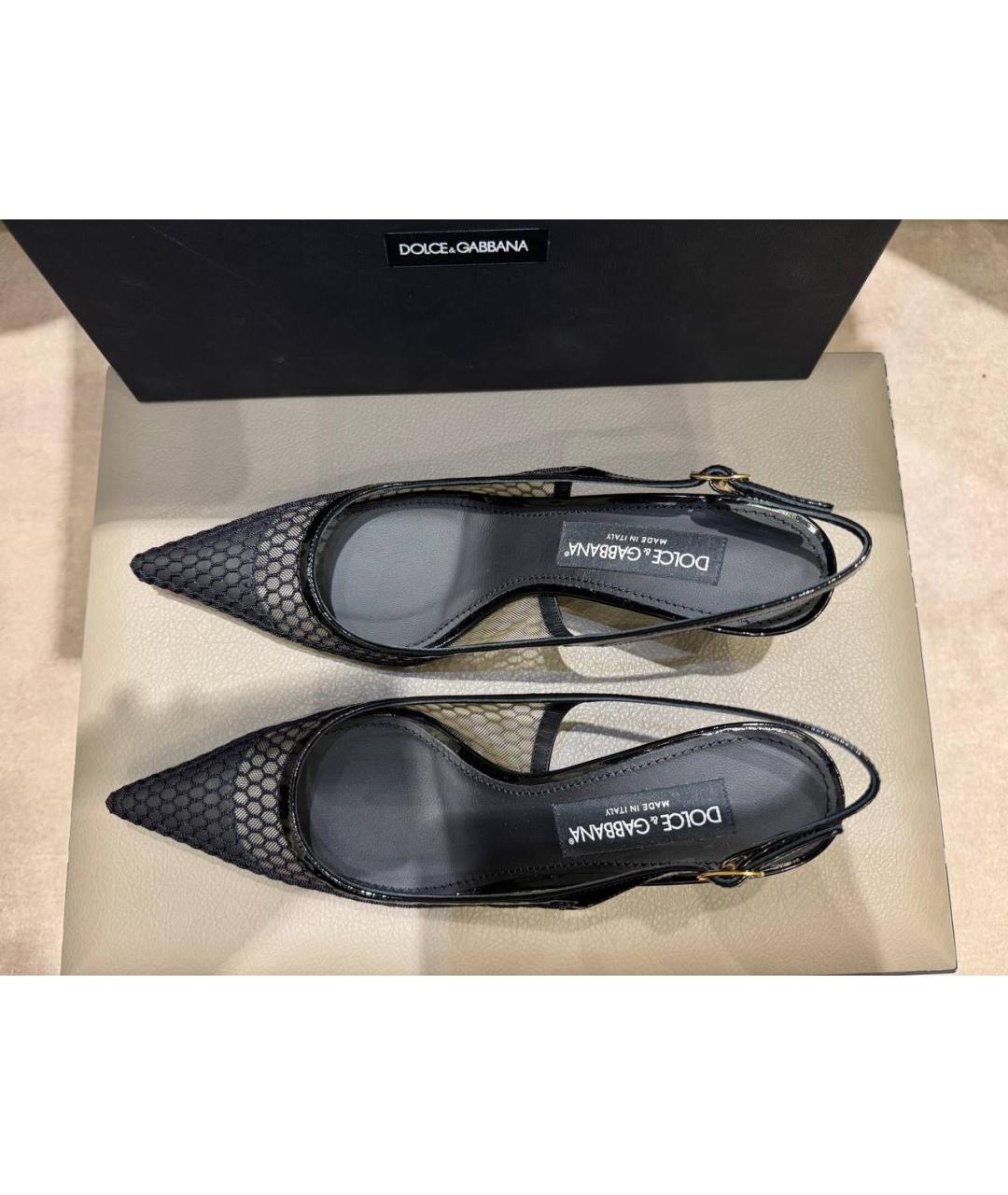 DOLCE&GABBANA Черные текстильные туфли, фото 3