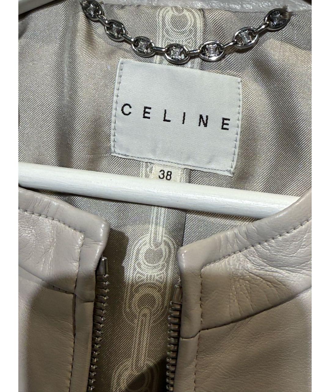 CELINE Серая кожаная куртка, фото 3