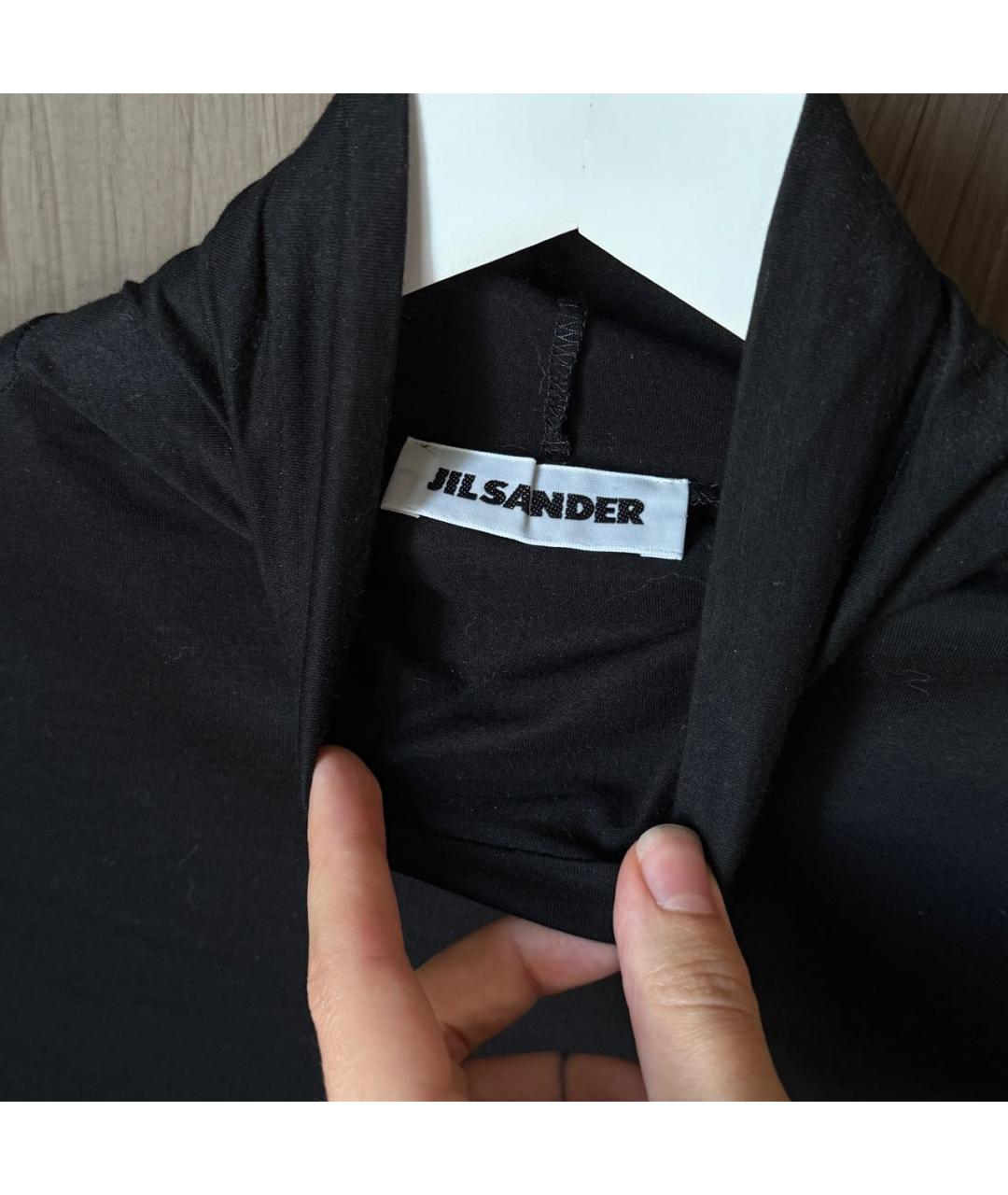 JIL SANDER Черная хлопковая водолазка, фото 3
