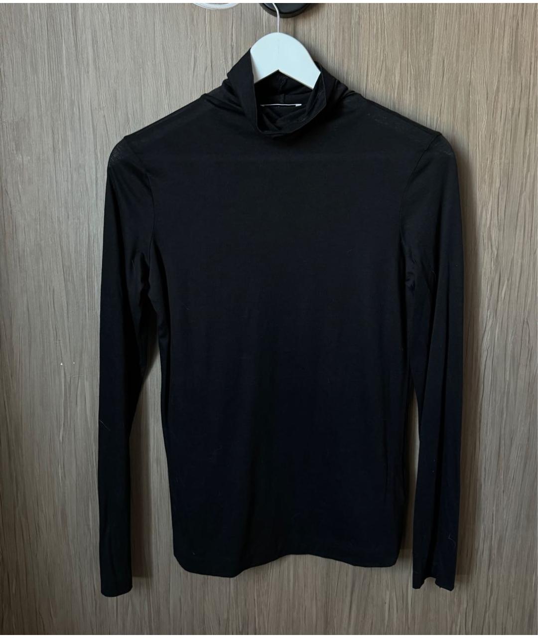 JIL SANDER Черная хлопковая водолазка, фото 2