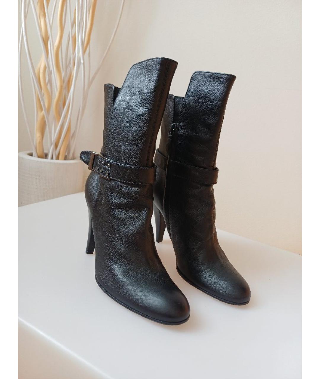 CASADEI Черные кожаные ботильоны, фото 6