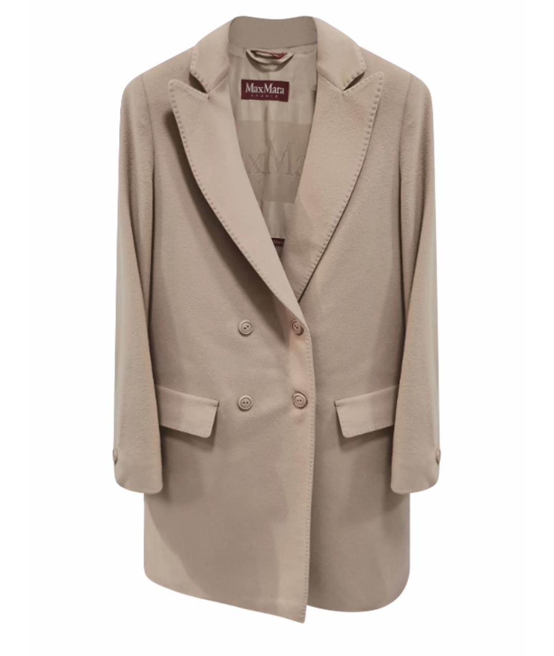 MAX MARA STUDIO Бежевое шерстяное пальто, фото 1