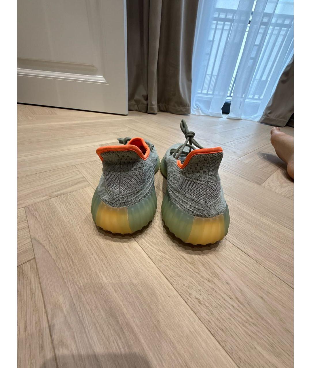YEEZY Серые резиновые низкие кроссовки / кеды, фото 4