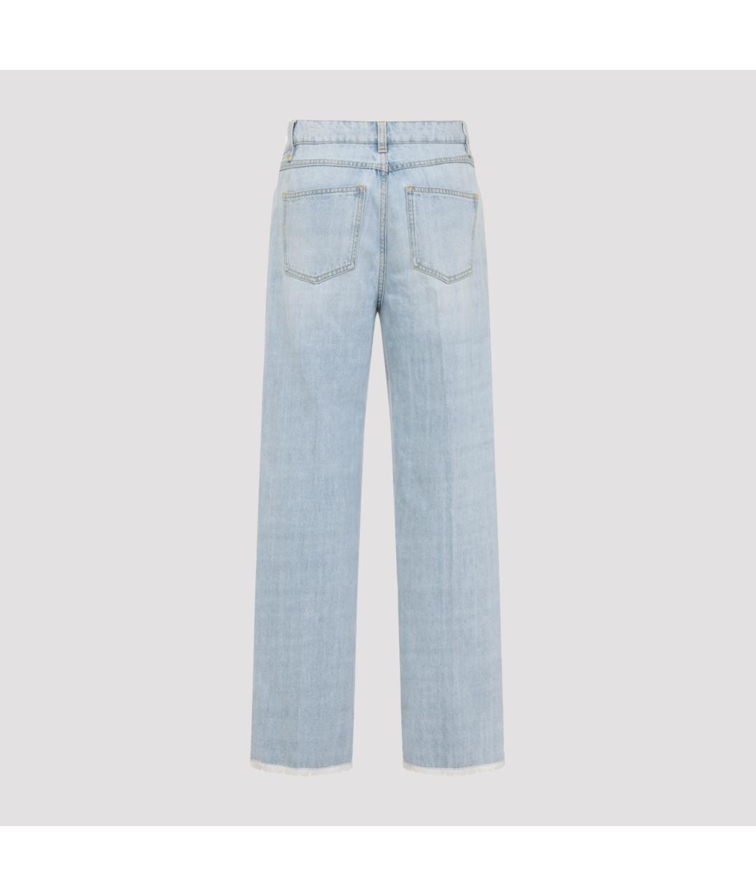 GIAMBATTISTA VALLI Голубые хлопковые прямые джинсы, фото 2