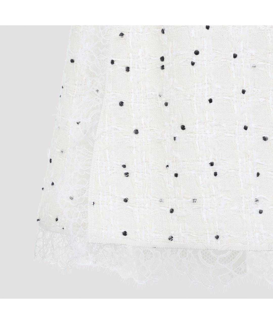 GIAMBATTISTA VALLI Белая хлопковая юбка мини, фото 3