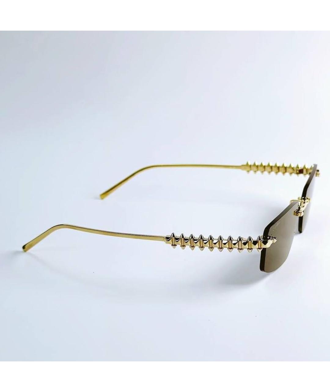 CARTIER Золотые металлические солнцезащитные очки, фото 5