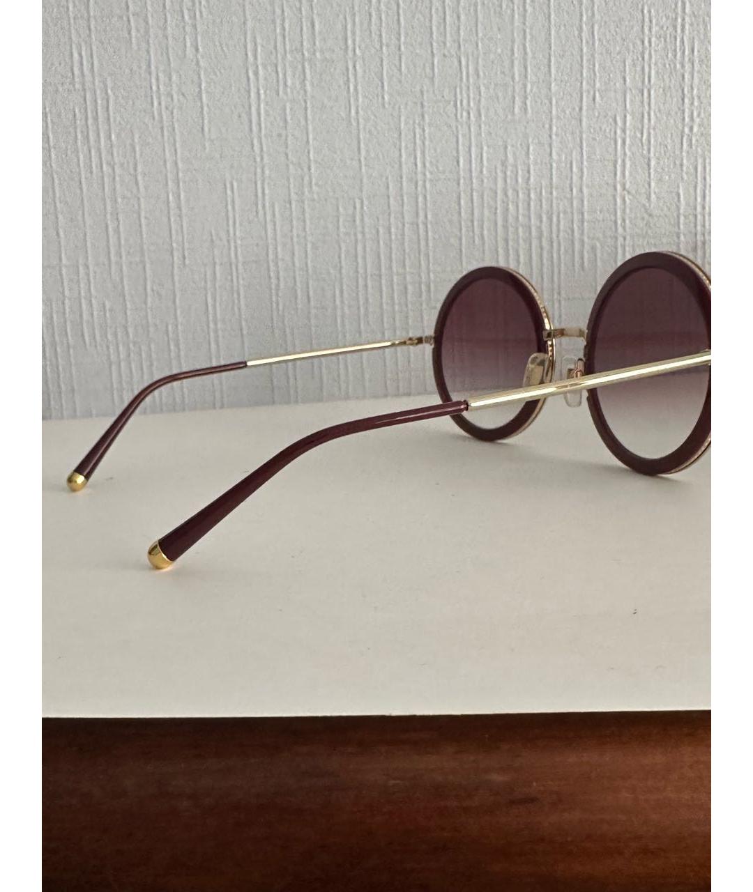 DOLCE&GABBANA Золотые солнцезащитные очки, фото 8