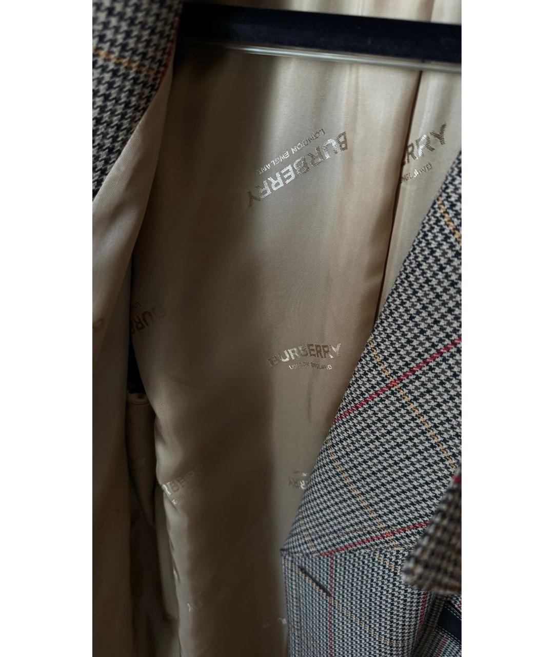 BURBERRY Коричневое шерстяное пальто, фото 4