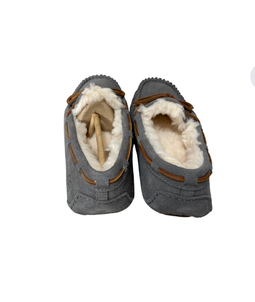 UGG AUSTRALIA Серые замшевые мокасины, фото 4