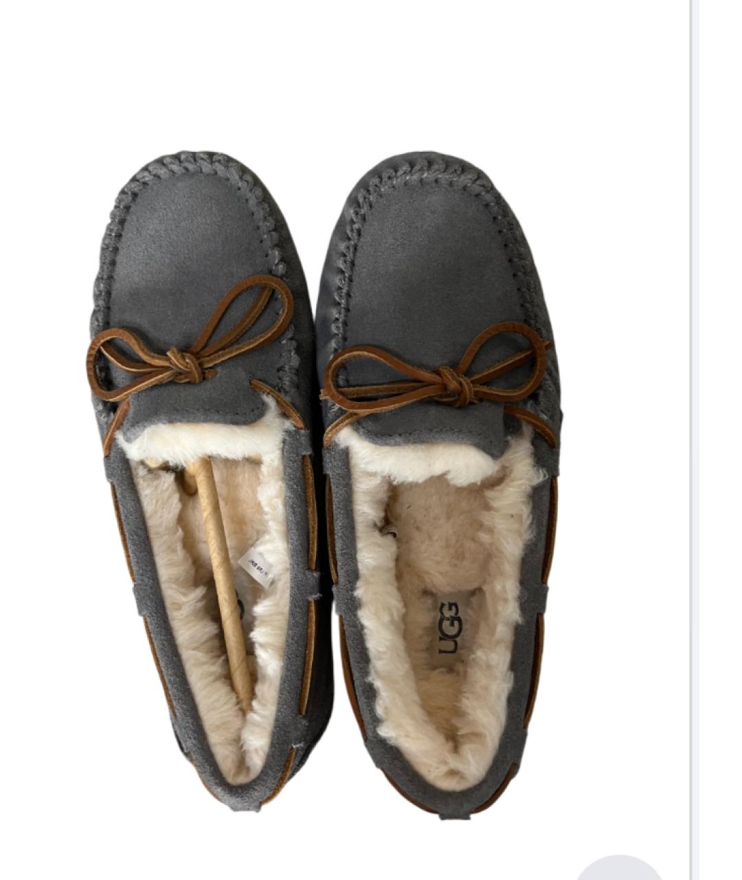 UGG AUSTRALIA Серые замшевые мокасины, фото 3