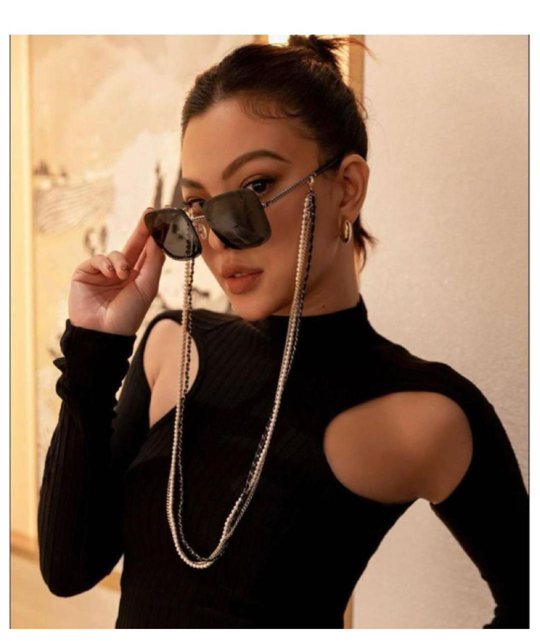 CHANEL Черные металлические солнцезащитные очки, фото 6