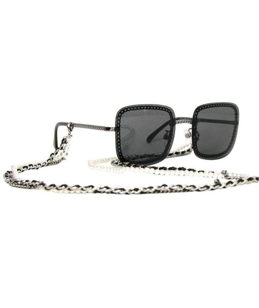 CHANEL Черные металлические солнцезащитные очки, фото 9