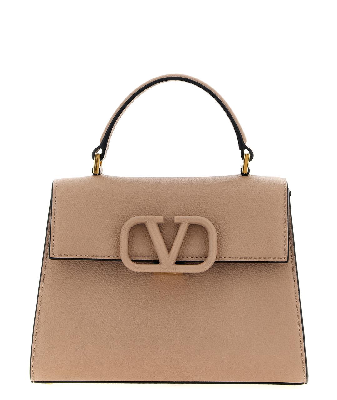 VALENTINO Розовая кожаная сумка тоут, фото 1