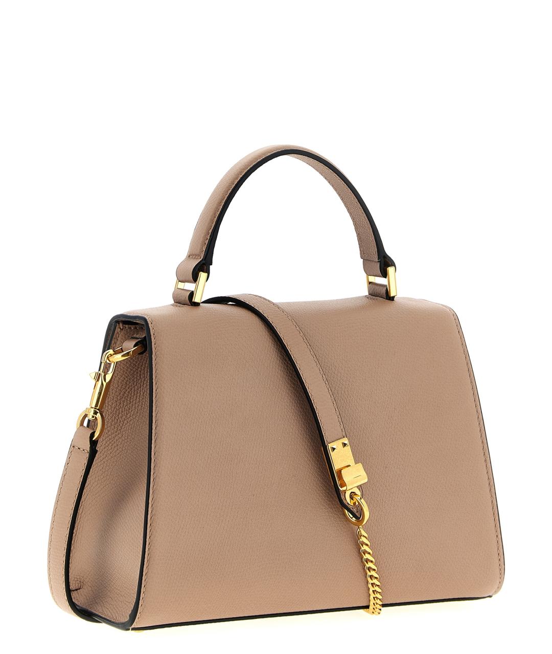 VALENTINO Розовая кожаная сумка тоут, фото 2