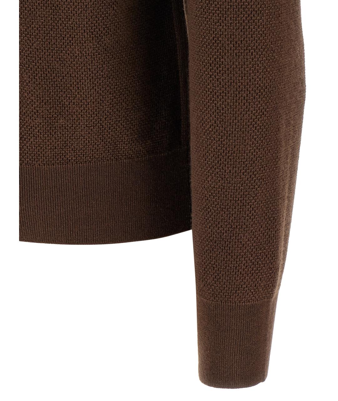 ZEGNA Коричневый кашемировый джемпер / свитер, фото 4