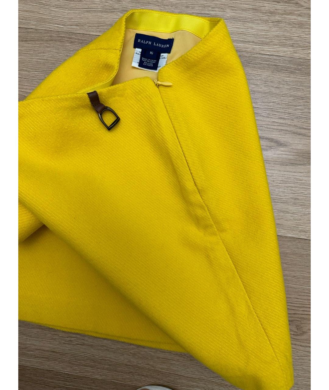 RALPH LAUREN Желтая юбка мини, фото 3