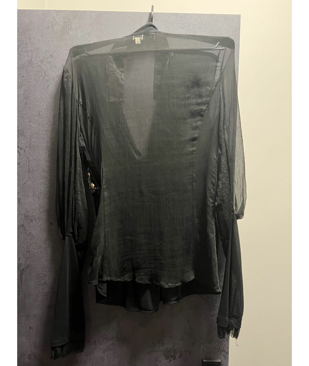 GIANFRANCO FERRE VINTAGE Черная атласная рубашка, фото 2