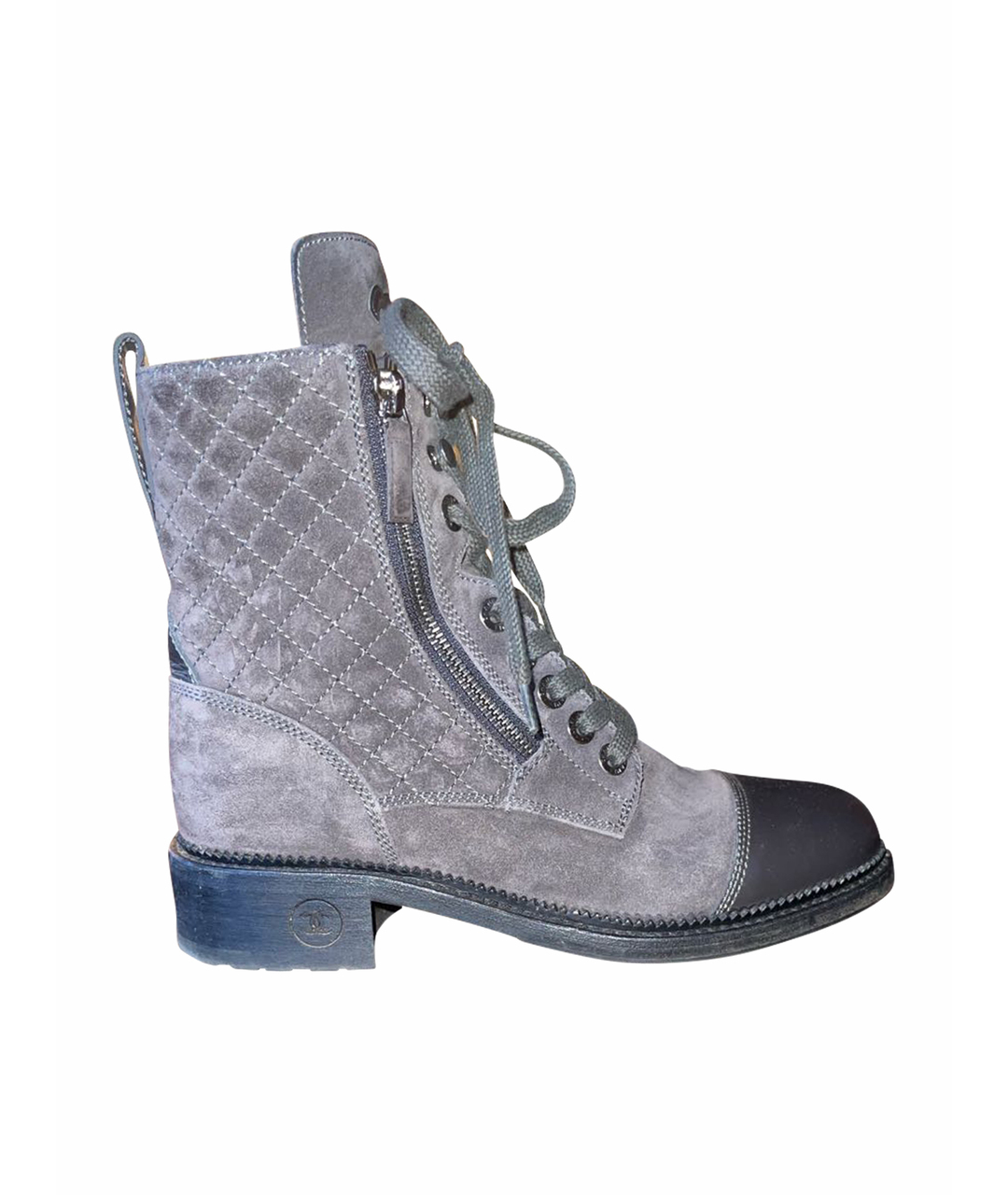 CHANEL Коричневые замшевые ботинки, фото 1