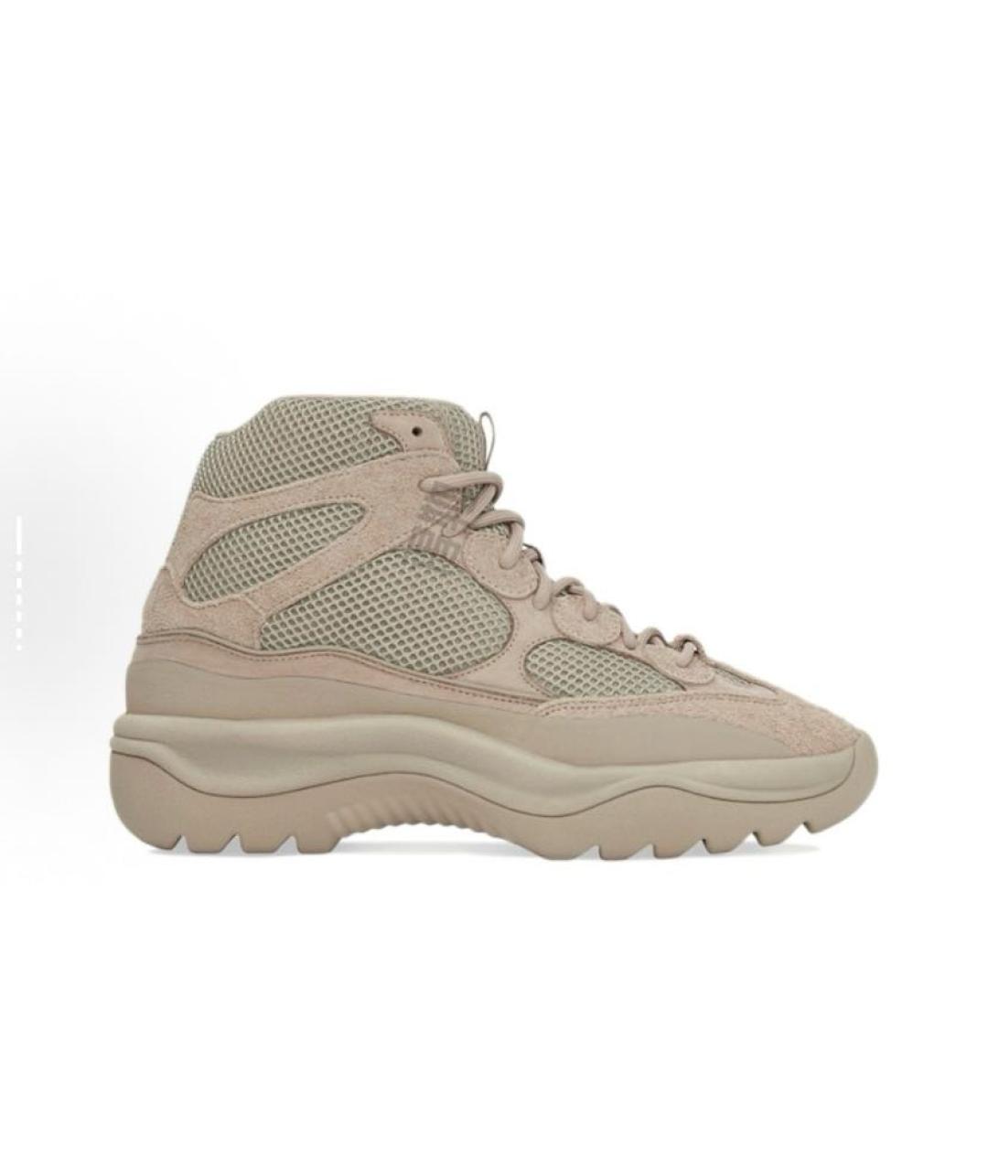 ADIDAS YEEZY Бежевые текстильные кроссовки, фото 6