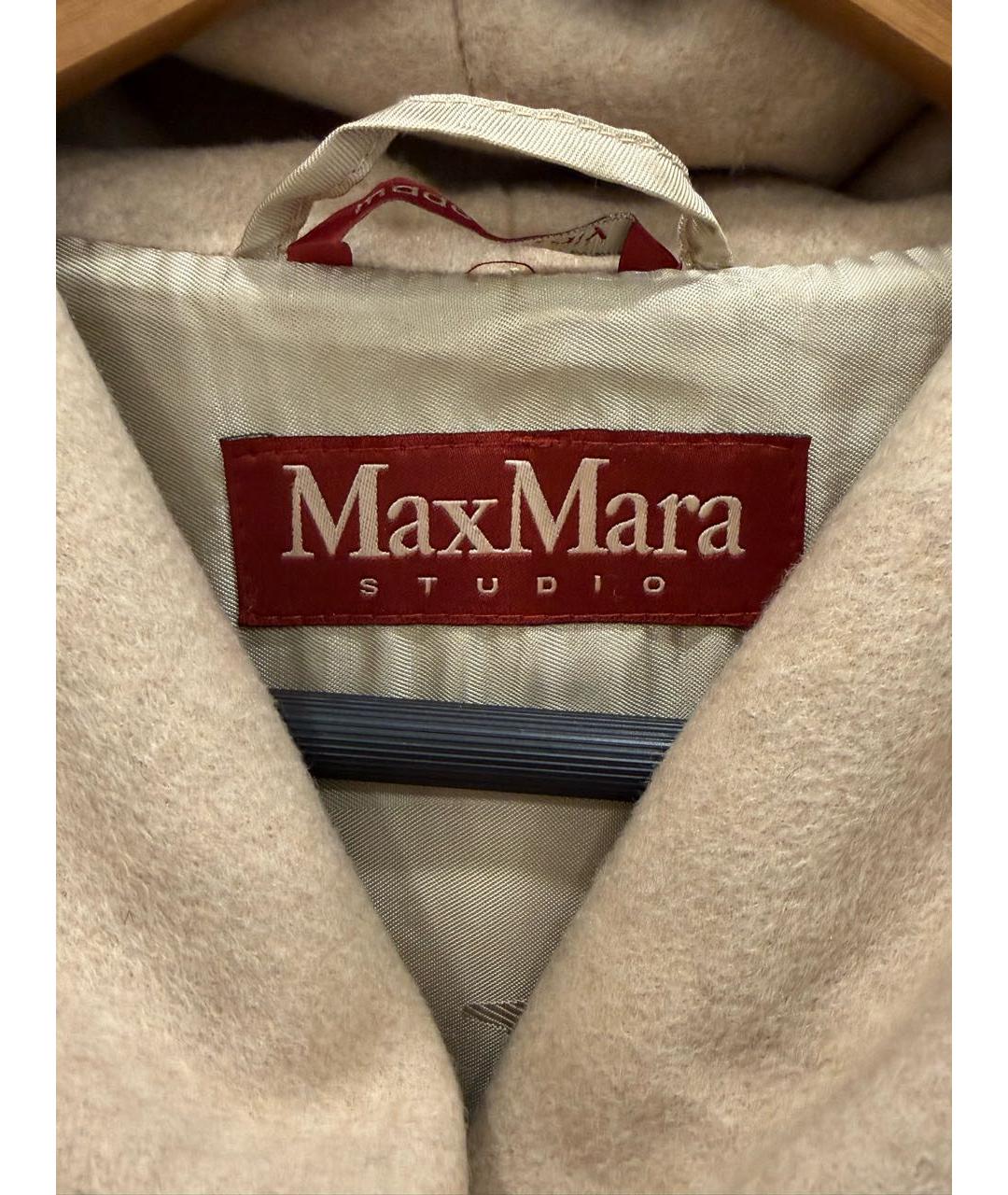 MAX MARA STUDIO Бежевое кашемировое пальто, фото 2