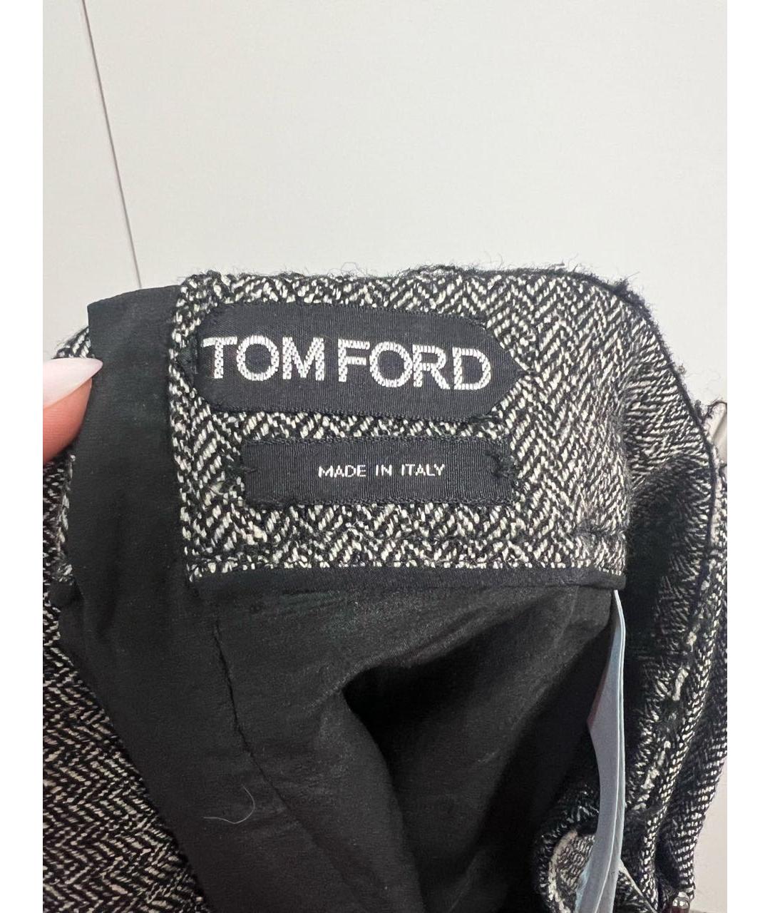 TOM FORD Серая шерстяная юбка миди, фото 3