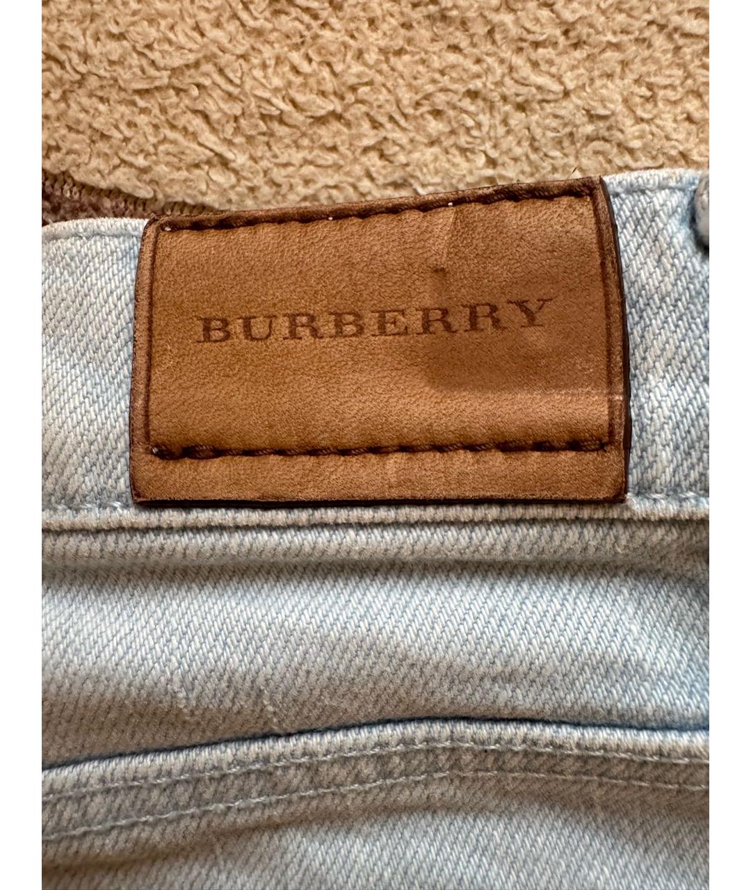 BURBERRY KIDS Голубые деним детские джинсы, фото 5