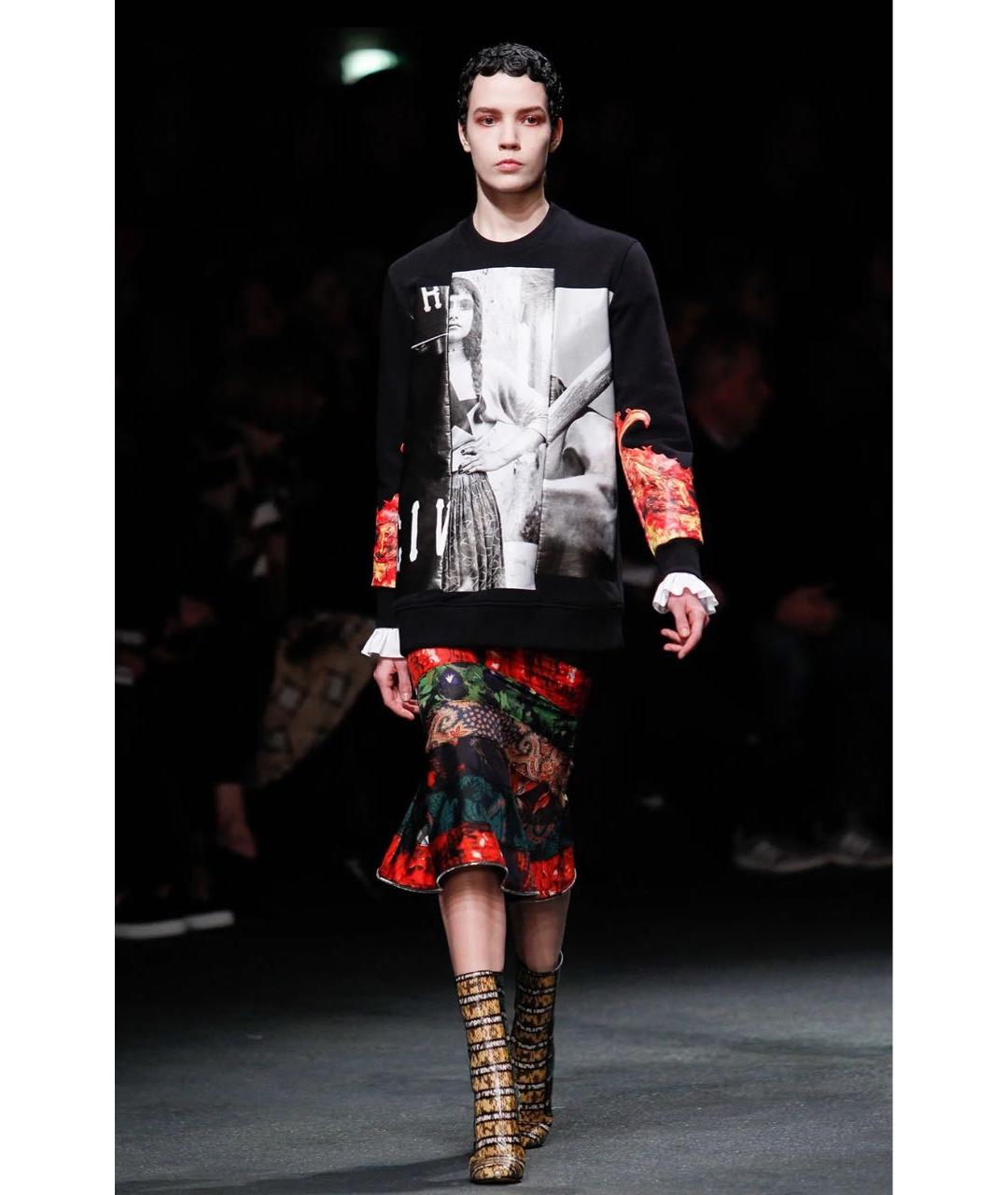 GIVENCHY Мульти шелковая юбка миди, фото 3