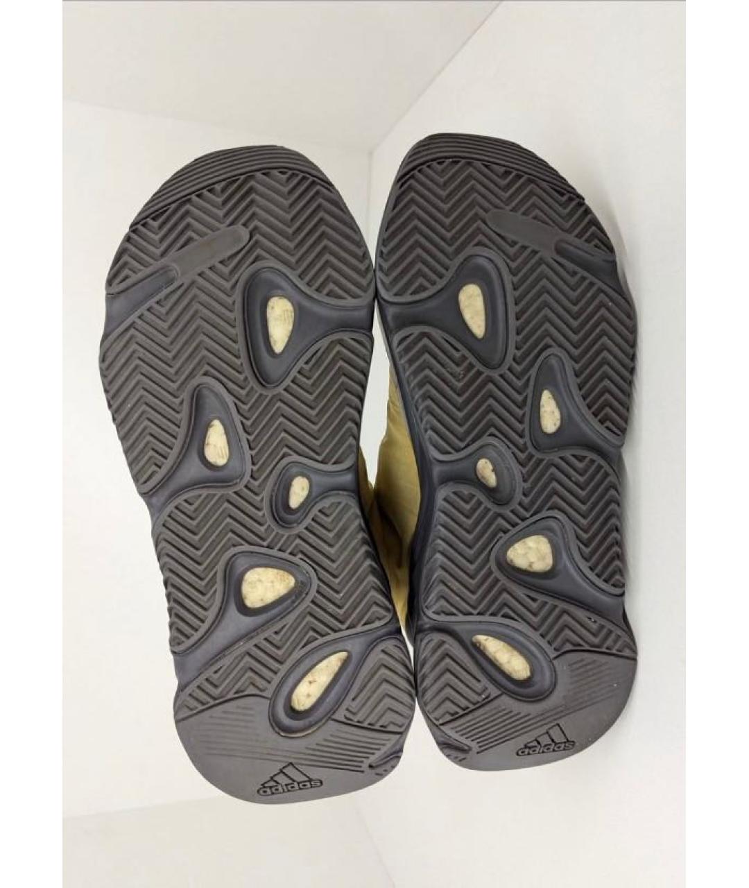 ADIDAS YEEZY Горчичные текстильные кроссовки, фото 5