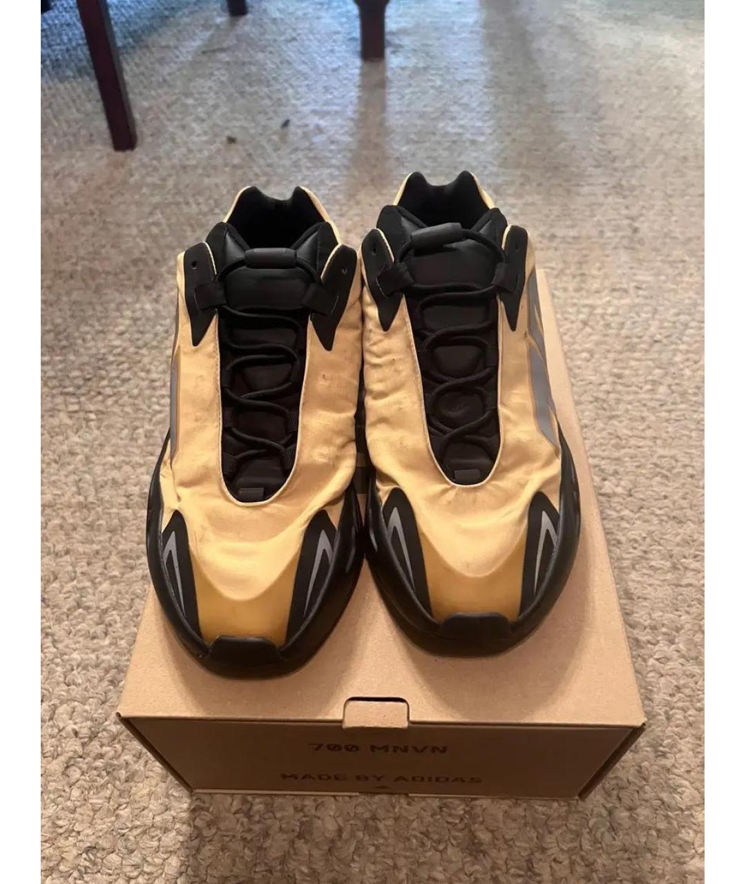 ADIDAS YEEZY Горчичные текстильные кроссовки, фото 4