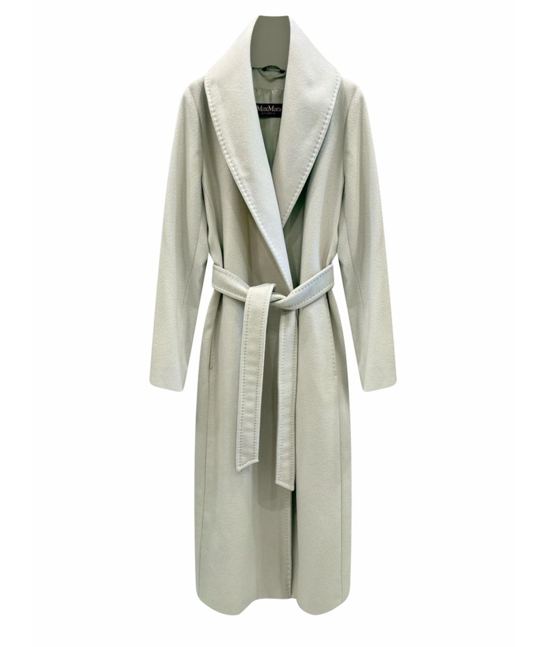 MAX MARA STUDIO Белое шерстяное пальто, фото 1