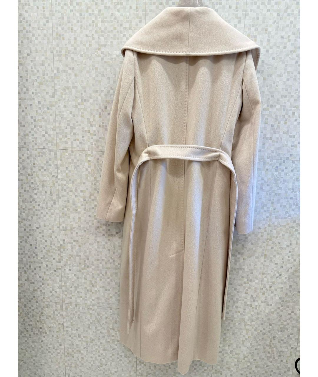 MAX MARA STUDIO Белое шерстяное пальто, фото 3