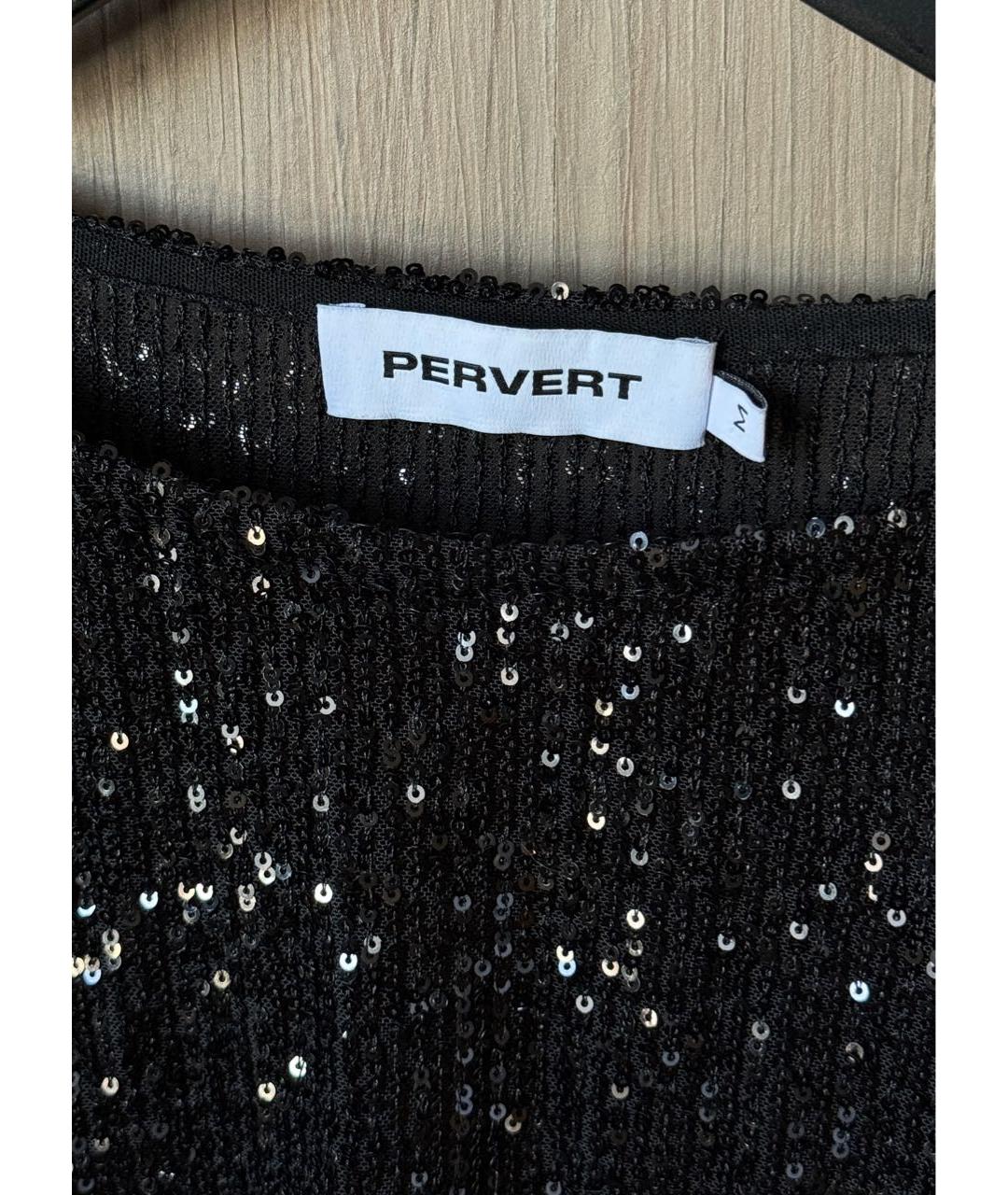 PERVERT Черная футболка, фото 3