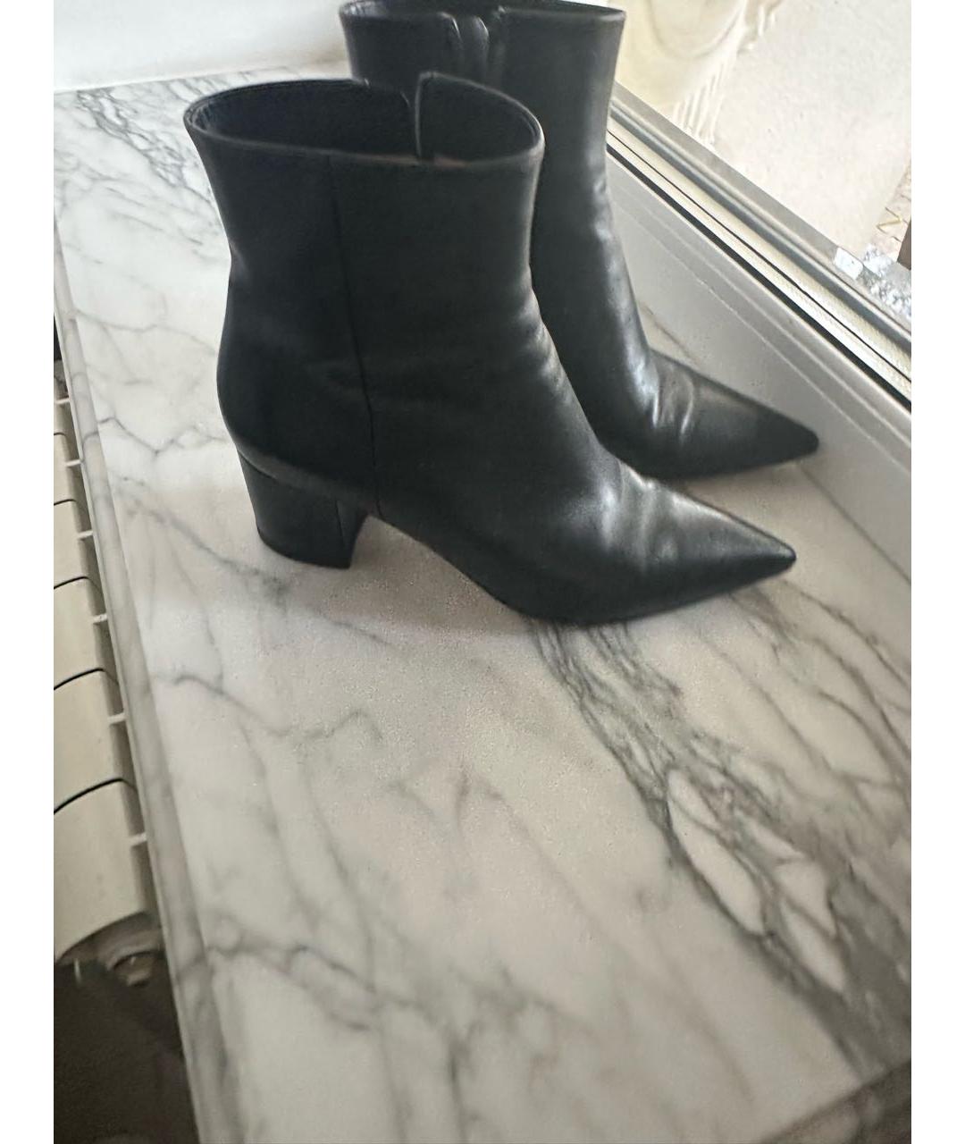 GIANVITO ROSSI Черные кожаные ботинки, фото 2