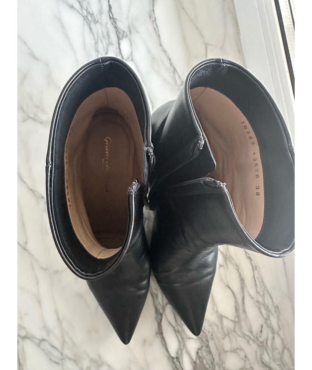 GIANVITO ROSSI Черные кожаные ботинки, фото 3
