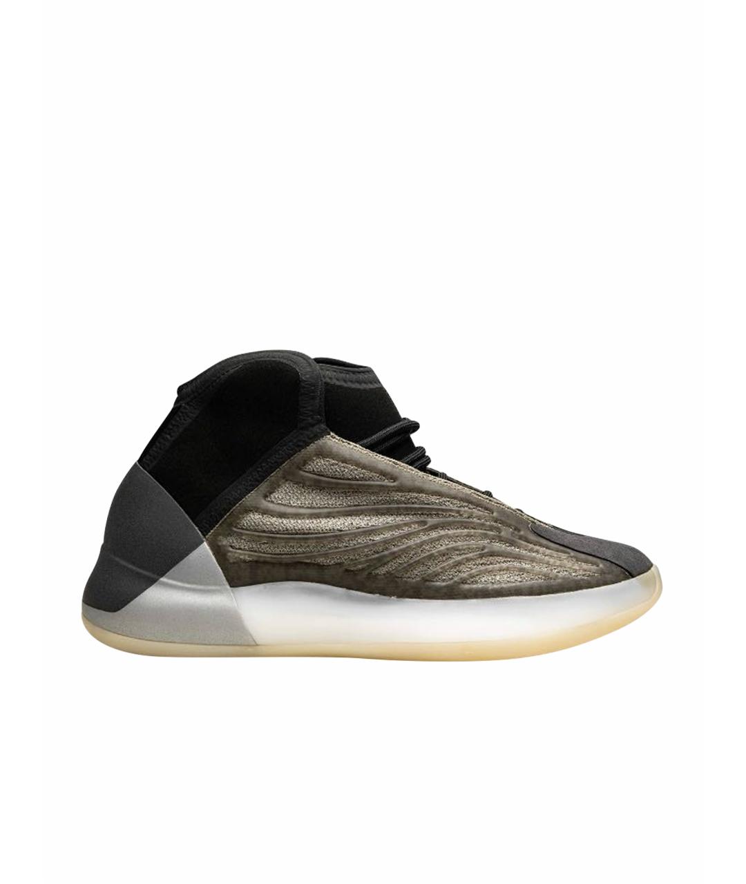 ADIDAS YEEZY Коричневые текстильные кроссовки, фото 1