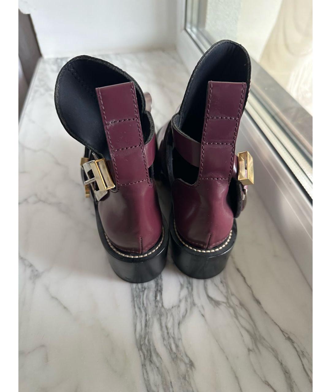 BALENCIAGA Фиолетовые кожаные ботинки, фото 4