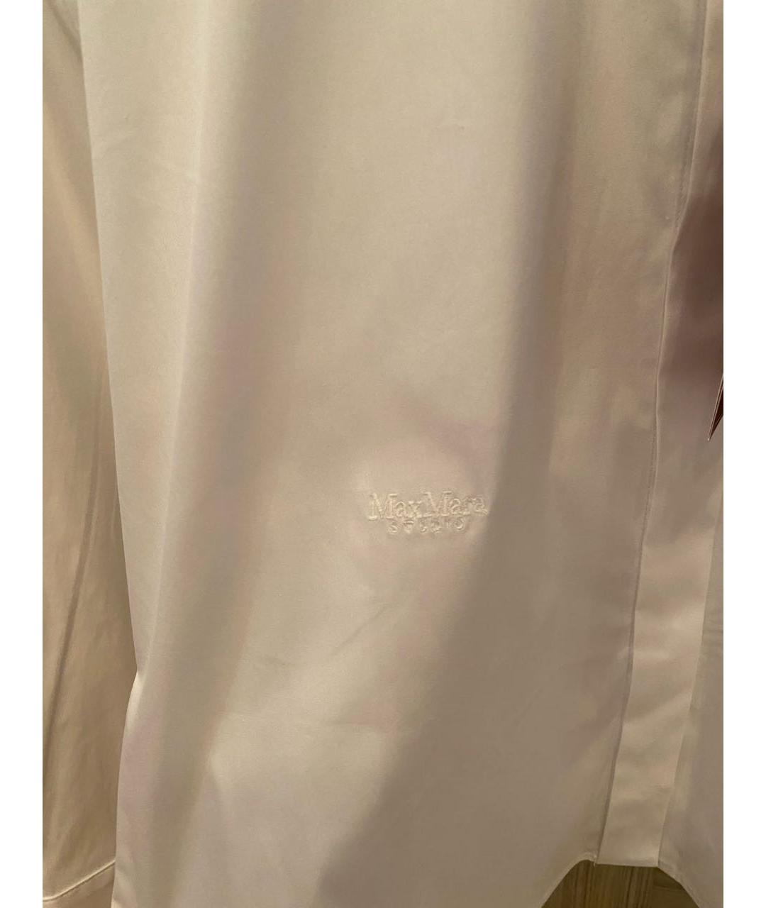 MAX MARA STUDIO Белая хлопковая рубашка, фото 4