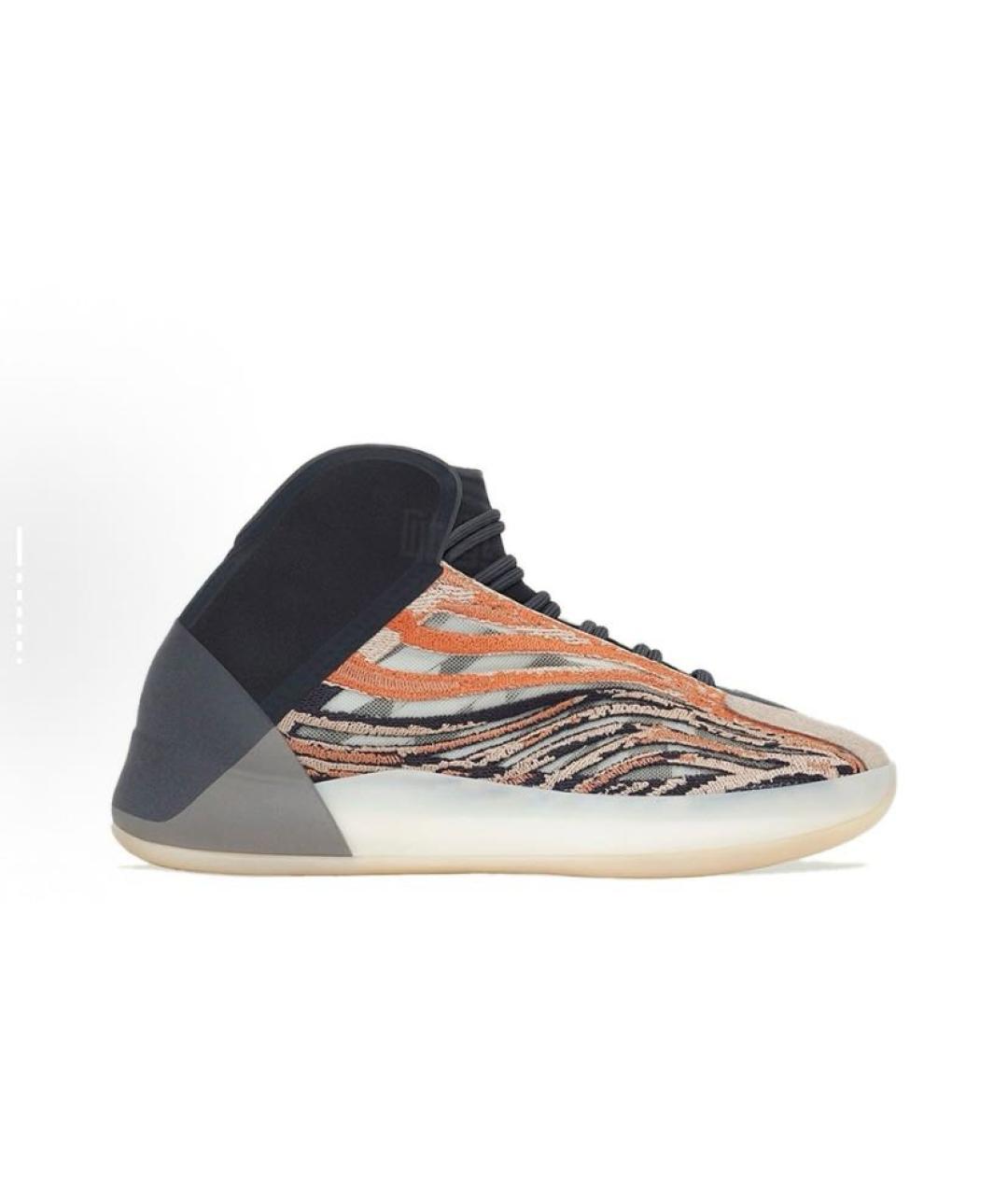 ADIDAS YEEZY Оранжевое текстильные кроссовки, фото 5