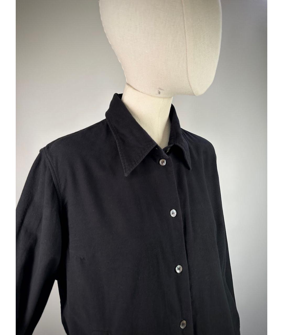 ANN DEMEULEMEESTER Черная хлопковая рубашка, фото 6