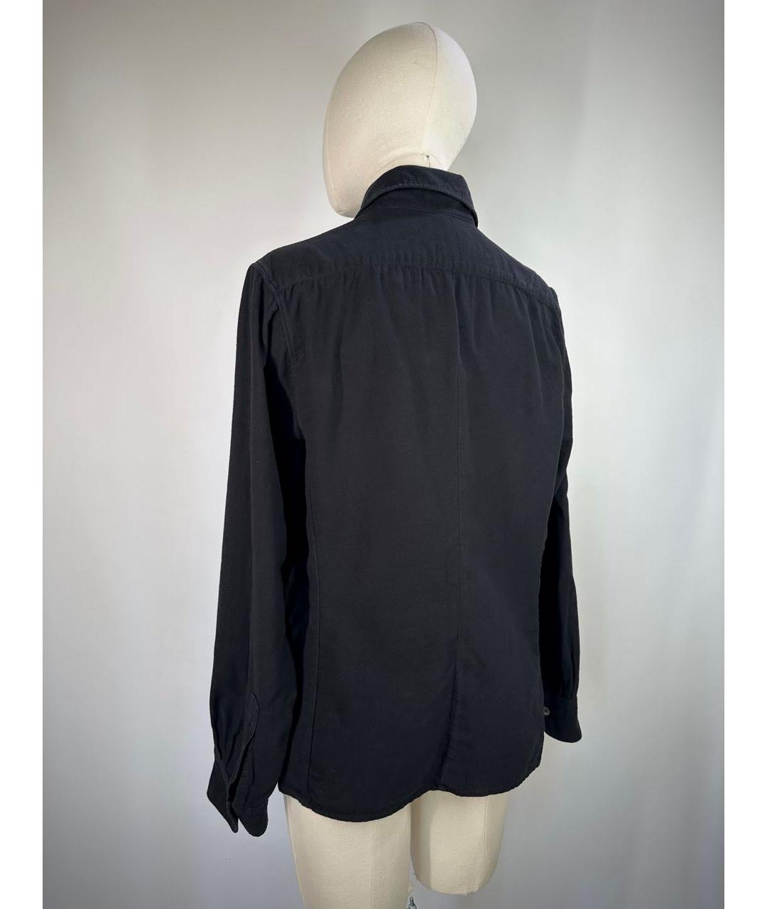 ANN DEMEULEMEESTER Черная хлопковая рубашка, фото 4
