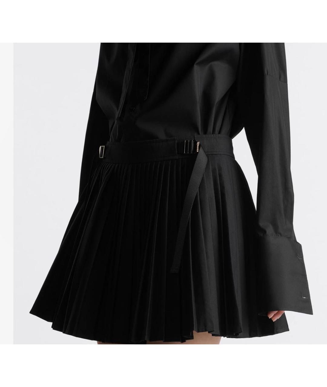 CHRISTIAN DIOR Черная хлопковая юбка мини, фото 6