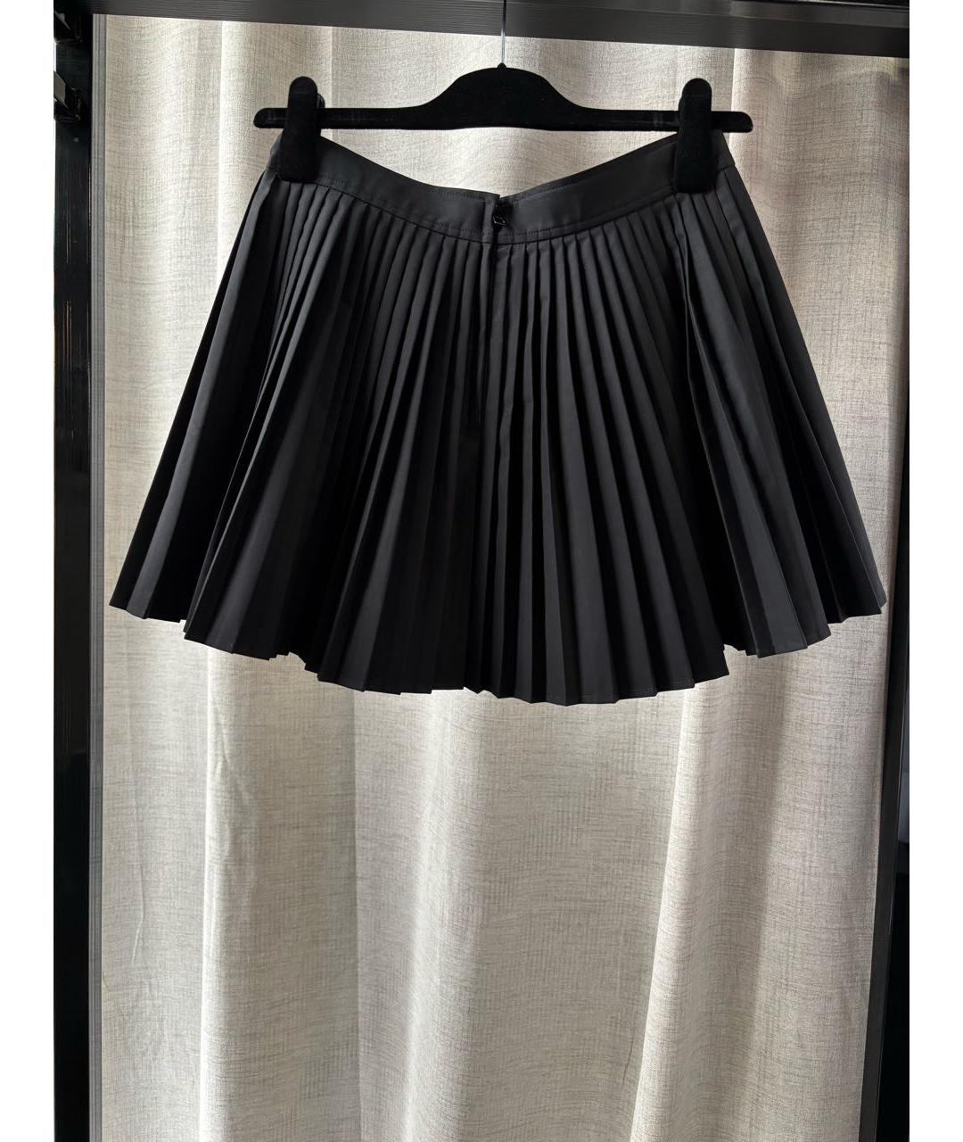 CHRISTIAN DIOR Черная хлопковая юбка мини, фото 2