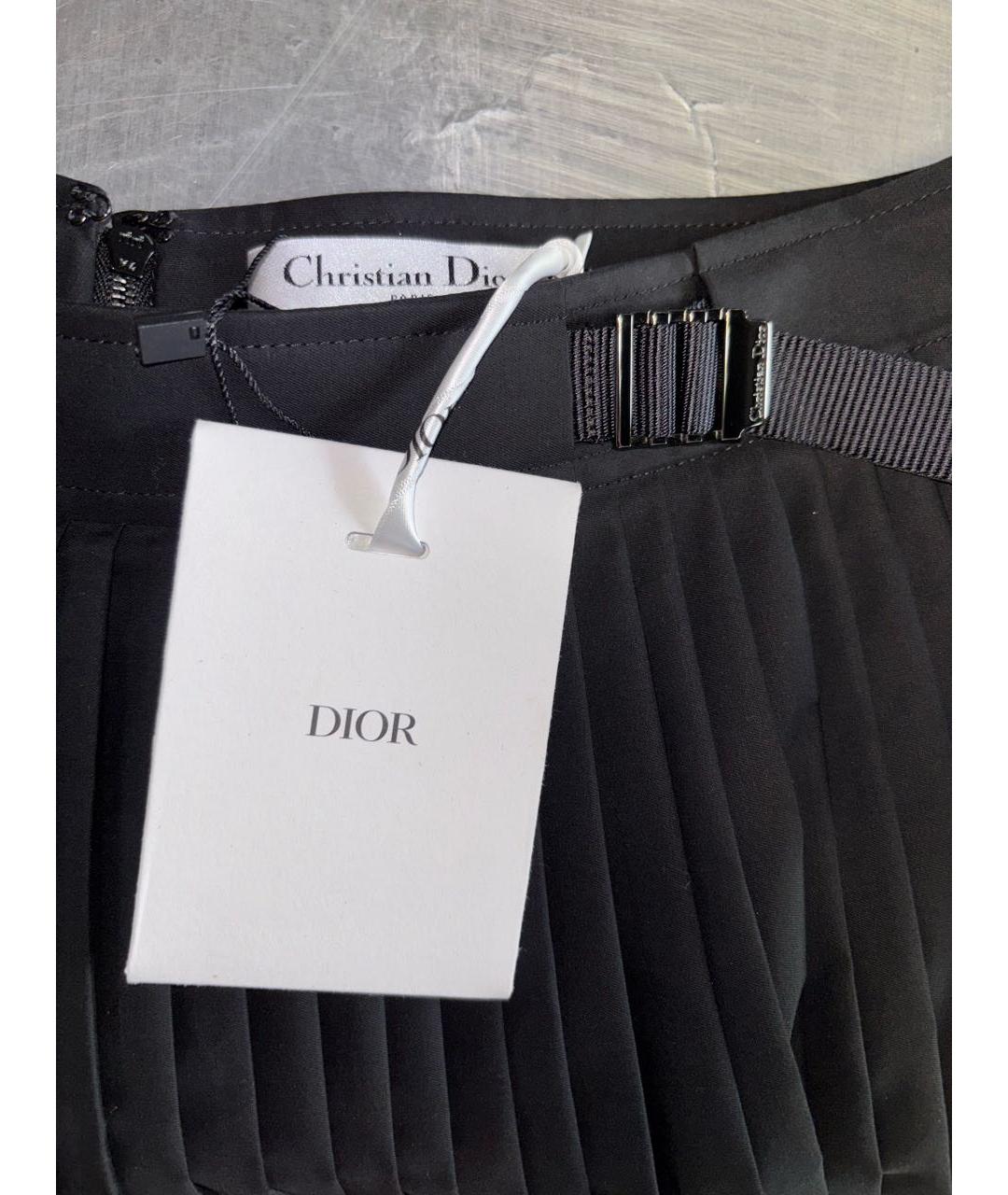 CHRISTIAN DIOR Черная хлопковая юбка мини, фото 3