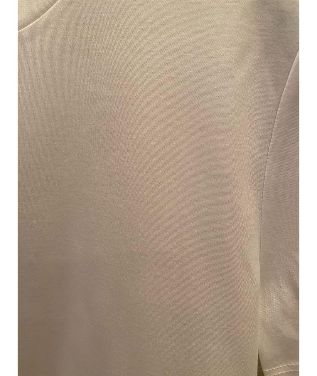 MAX MARA STUDIO Белая хлопковая футболка, фото 4