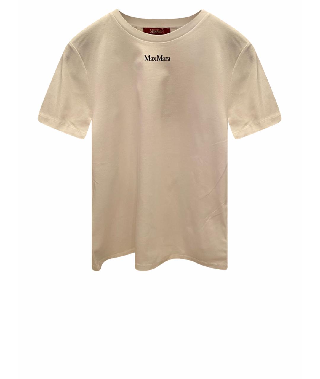 MAX MARA STUDIO Белая хлопковая футболка, фото 1