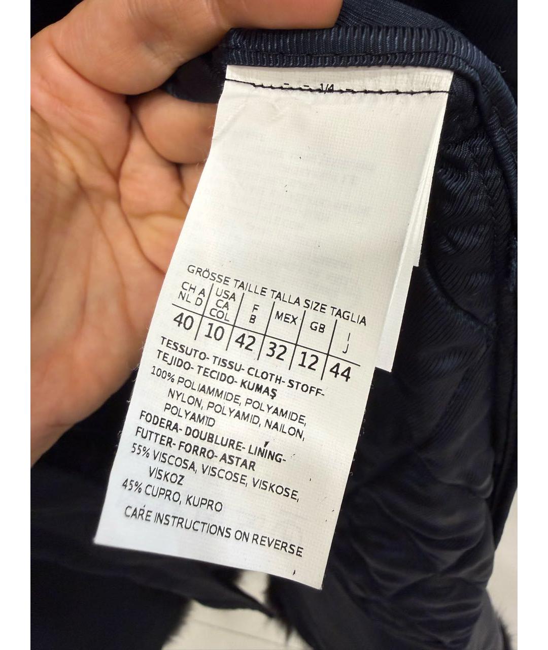 'S MAX MARA Темно-синяя полиамидовая парка, фото 4